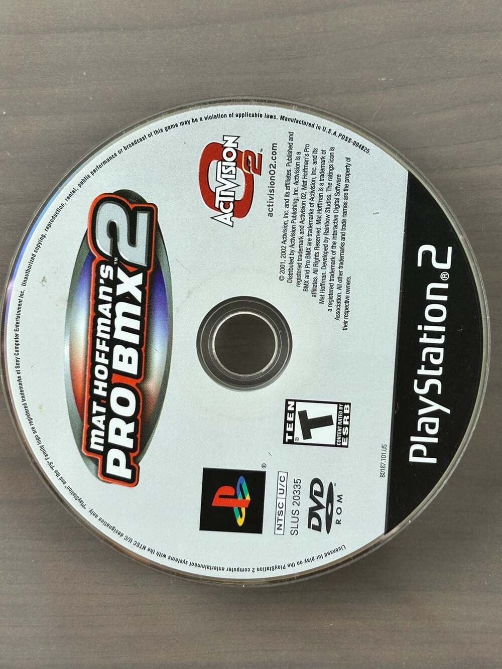 Mat Hoffman’s Pro BMX 2 PS2 PlayStation 2 2002 Disc Only Tested Working